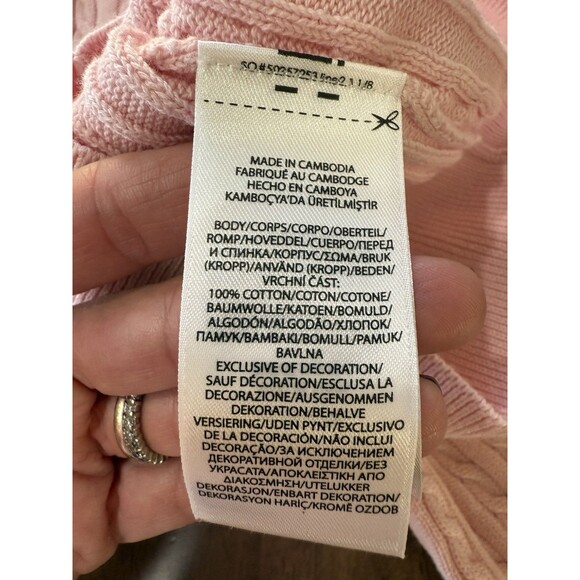Polo Ralph Lauren Girls Cable Knit Cotton Cardigan Sweater Pink 4T NWT - Picture 9 of 10
